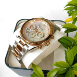  Shop Authentic Fossil Perfect Boyfriend Mother of Pearl Dial Two Tone Steel Strap Watch for Women - ES4135 - Luxxuri