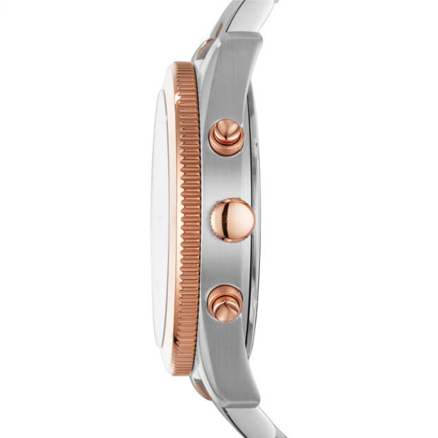  Shop Authentic Fossil Perfect Boyfriend Mother of Pearl Dial Two Tone Steel Strap Watch for Women - ES4135 - Luxxuri