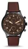  Shop Authentic Fossil Retro Pilot Chronograph Brown Dial Brown Leather Strap Watch for Men - FS5833 - Luxxuri