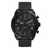  Shop Authentic Fossil Bronson Chronograph Black Dial Black Leather Strap Watch for Men - FS5874 - Luxxuri