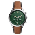  Shop Authentic Fossil Neutra Chronograph Green Dial Brown Leather Strap Watch for Men - FS5735 - Luxxuri