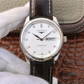  Shop Authentic Longines Master Collection Automatic 38.5mm Silver Diamond Dial Brown Leather Strap Watch for Men - L2.755.4.77.3 - Luxxuri