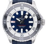  Shop Authentic Breitling Superocean Automatic 44 Blue Dial Blue Rubber Strap Watch for Men - A17376211C1S1 - Luxxuri