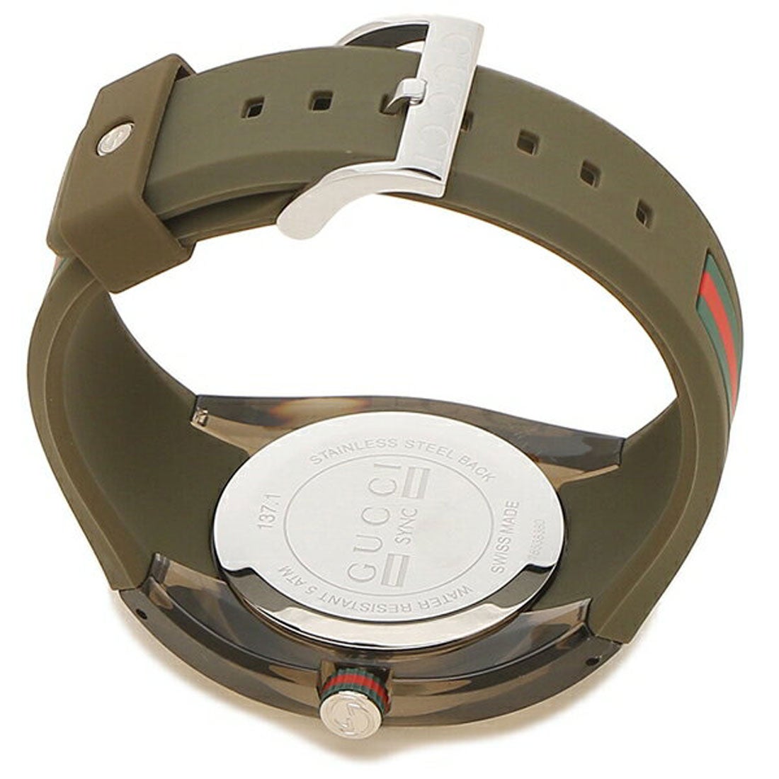  Shop Authentic Gucci Sync XXL Quartz Brown Dial Brown Leather Strap Watch For Men - YA137106 - Luxxuri