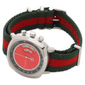  Shop Authentic Gucci Grip Quartz Chronograph Red Dial Two Tone NATO Strap Watch for Men - YA157304 - Luxxuri