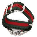  Shop Authentic Gucci Grip Quartz Chronograph Red Dial Two Tone NATO Strap Watch for Men - YA157304 - Luxxuri