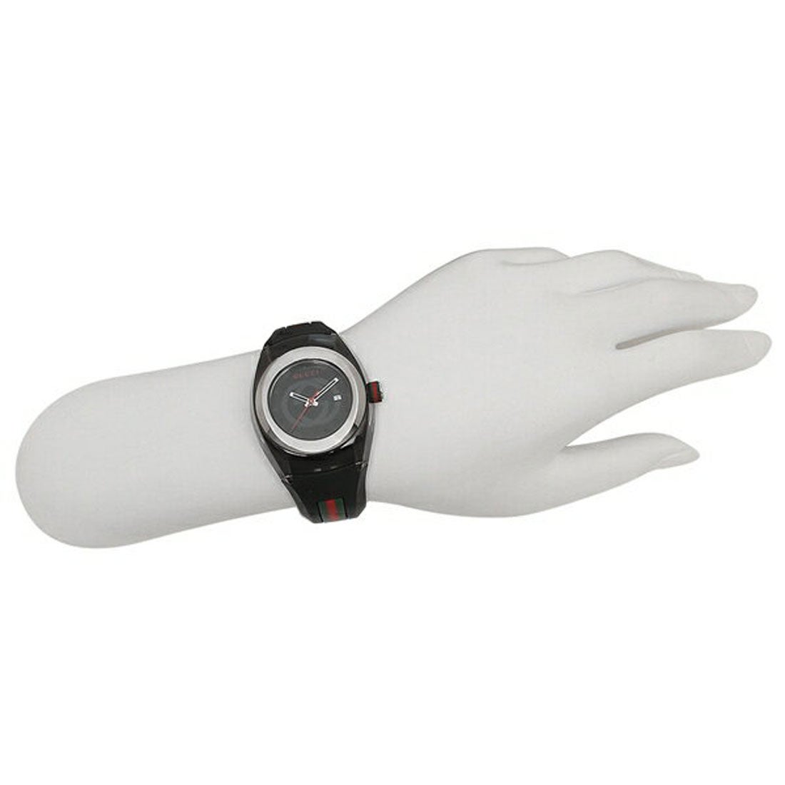  Shop Authentic Gucci Sync Quartz Black Dial Black Rubber Strap Watch For Men - YA137301 - Luxxuri