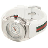  Shop Authentic Gucci Sync Quartz White Dial White Rubber Strap Unisex Watch - YA137302 - Luxxuri