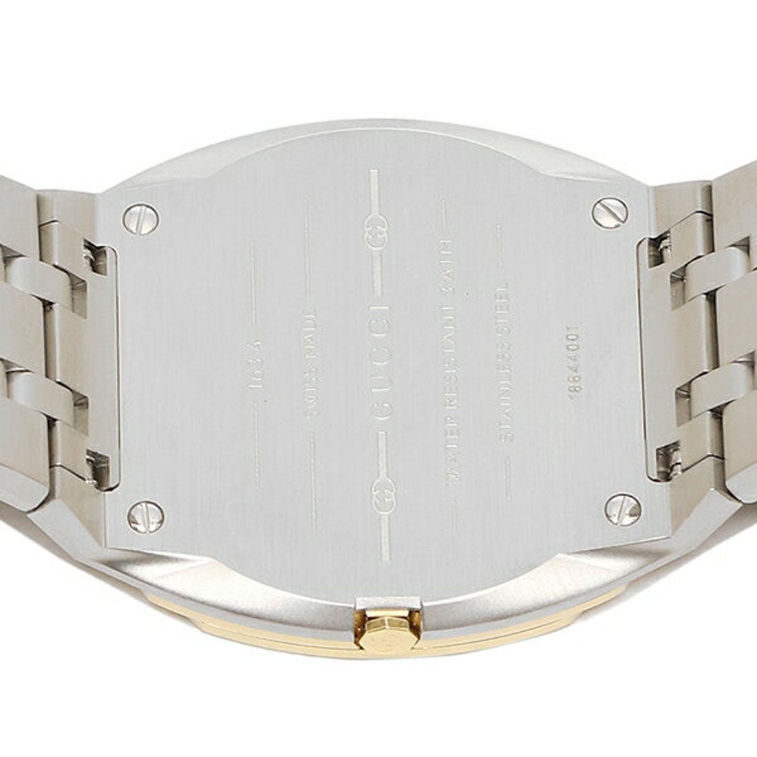  Shop Authentic Gucci 25H Quartz Gold Dial Silver Steel Strap Watch for Women - YA163403 - Luxxuri