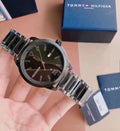  Shop Authentic Tommy Hilfiger Sneaker Quartz Black Dial Two Tone Steel Strap Watch for Men - 1791619 - Luxxuri