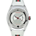  Shop Authentic Gucci Sync Quartz White Dial White Rubber Strap Unisex Watch - YA137302 - Luxxuri
