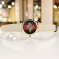  Shop Authentic Gucci G Timeless Quartz Red & Green Dial Beige Leather Strap Watch For Women - YA1265009 - Luxxuri