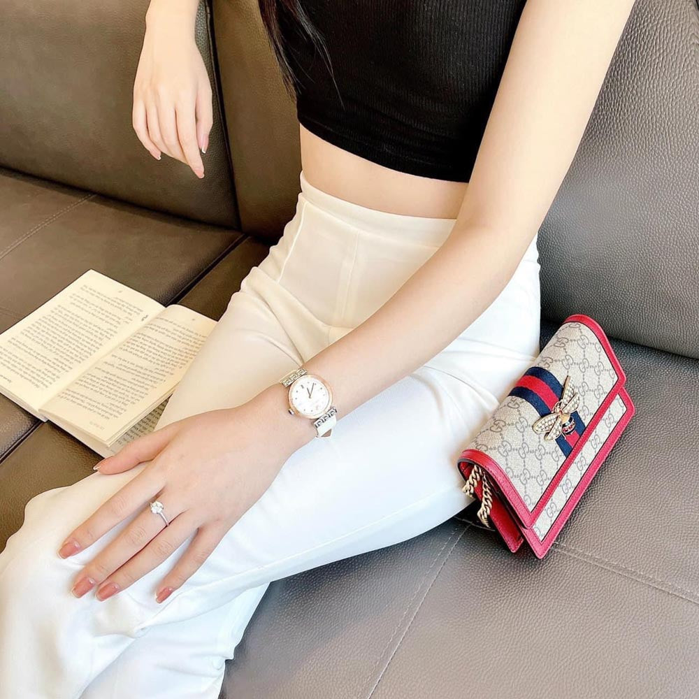  Shop Authentic Versace Greca White Dial White Leather Strap Watch for Women - VELW00120 - Luxxuri