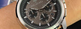  Shop Authentic Maserati Successo 44mm Grey Dial Black Leather Strap Watch For Men - R8871621006 - Luxxuri