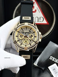  Shop Authentic Guess Queen Quartz Gold Dial Black Silicone Strap Watch For Women - GW0536L3 - Luxxuri