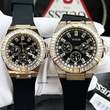  Shop Authentic Guess Baguette Crystals Black Dial Black Silicone Strap Watch For Men - GW0208G1 - Luxxuri