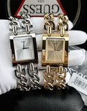  Shop Authentic Guess Mod Heavy Metal Gold Dial Gold Steel Strap Watch For Women - W1117L2 - Luxxuri