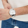  Shop Authentic Guess Atlas Chronograph Silver Dial Silver Steel Strap Watch For Men - W0668G7 - Luxxuri