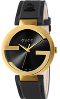  Shop Authentic Gucci Interlocking Special Edition Grammy Black Dial Black Leather Strap Watch For Men - YA133208 - Luxxuri