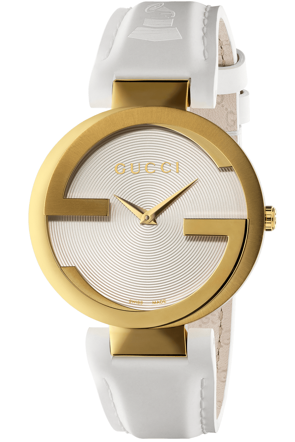  Shop Authentic Gucci Interlocking Latin Grammy Special Edition Gold Watch For Women - YA133313 - Luxxuri