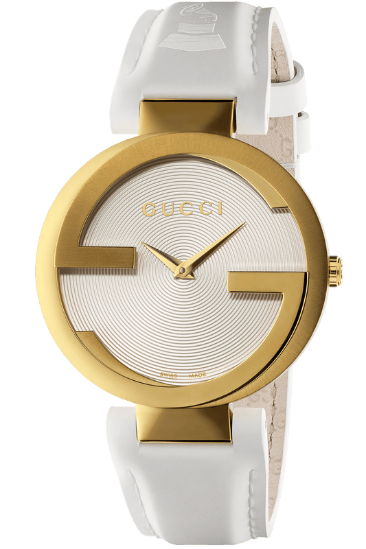  Shop Authentic Gucci Interlocking Latin Grammy Special Edition Gold Watch For Women - YA133313 - Luxxuri