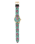  Shop Authentic Gucci G Timeless Floral Turquoise Dial Turquoise Leather Strap Watch For Women - YA1264085 - Luxxuri