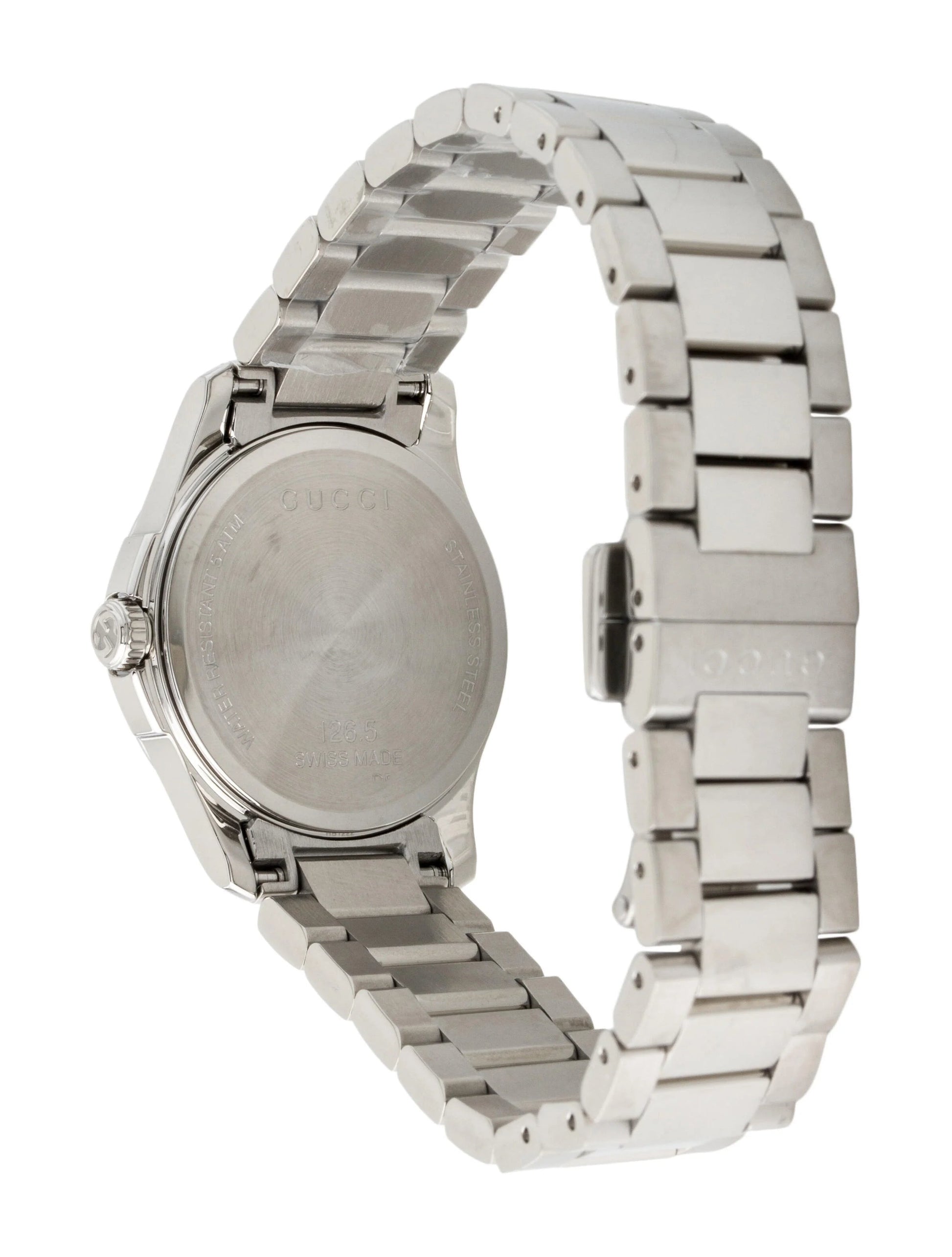  Shop Authentic Gucci G Timeless Quartz Silver Dial Silver Steel Strap Watch For Women - YA126551 - Luxxuri