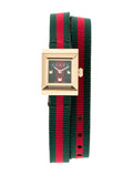  Shop Authentic Gucci G-Frame Multicolored Red and Green Dial Watch For Women - YA128527 - Luxxuri