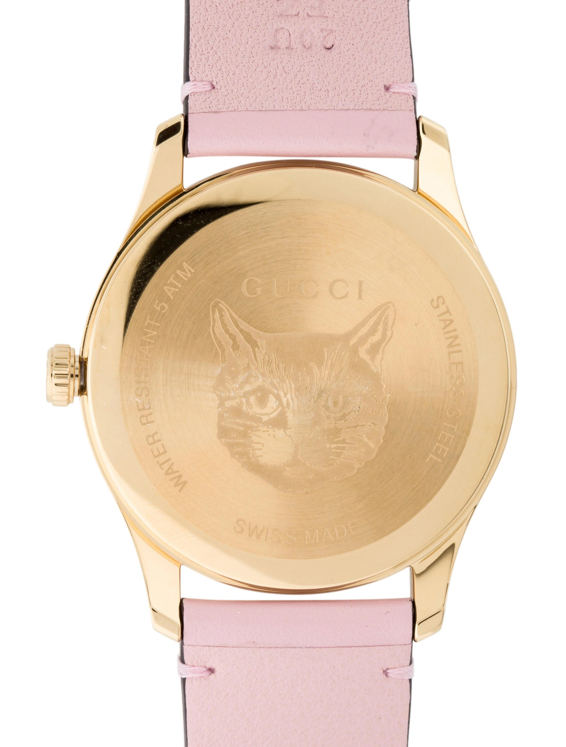  Shop Authentic Gucci G Timeless Quartz Mother of Pearl Dial Pink Leather Strap Watch For Women -  YA1264132 - Luxxuri