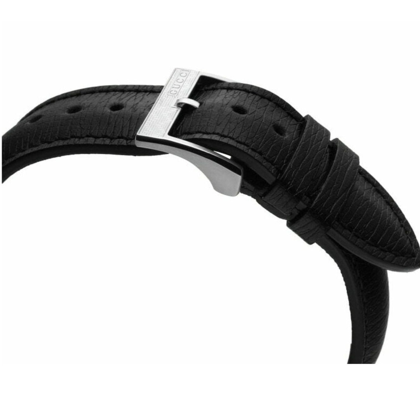  Shop Authentic Gucci G Timeless Eryx Silver Dial Black Leather Strap Watch For Men - YA126338 - Luxxuri