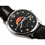  Shop Authentic Gucci G-Timeless Moonphase Black Dial Black Leather Strap Watch For Men - YA1264045 - Luxxuri