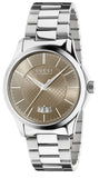  Shop Authentic Gucci G Timeless Automatic Brown Dial Silver Steel Strap Watch For Women - YA126431A - Luxxuri