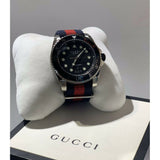  Shop Authentic Gucci Dive Black Dial Red & Blue Nylon Strap Watch For Men - YA136210 - Luxxuri