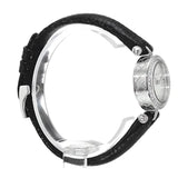 Shop Authentic Gucci Diamantissima Diamonds Mother of Pearl Dial Black Leather Strap Watch For Women - YA141511 - Luxxuri