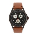 Gucci G-Timeless Chronograph Black Dial Brown Leather Strap Watch For Men - YA126271