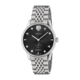  Shop Authentic Gucci G Timeless Automatic Black Dial Silver Steel Strap Watch For Men - YA126353 - Luxxuri