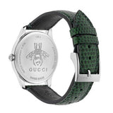  Shop Authentic Gucci G-Timeless Mother of Pearl Green Dial Green Leather Strap Watch For Women - YA1264042 - Luxxuri