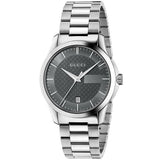  Shop Authentic Gucci G Timeless Grey Dial Silver Steel Strap Watch For Men - YA126441 - Luxxuri