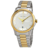  Shop Authentic Gucci G Timeless Silver Dial Two Tone Steel Strap Watch For Men - YA126474 - Luxxuri