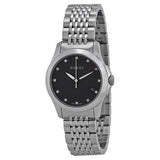  Shop Authentic Gucci G Timeless Diamonds Mother of Pearl Black Dial Silver Steel Strap Watch For Women - YA126505 - Luxxuri
