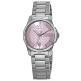  Shop Authentic Gucci G Timeless Pink Dial Silver Steel Strap Watch For Women - YA126524 - Luxxuri