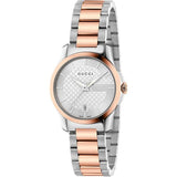  Shop Authentic Gucci G Timeless Silver Dial Two Tone Steel Strap Watch For Women - YA126528 - Luxxuri