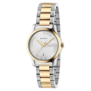  Shop Authentic Gucci G Timeless Silver Dial Two Tone Steel Strap Watch For Women - YA126563 - Luxxuri