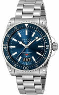  Shop Authentic Gucci Dive Quartz Blue Dial Silver Steel Strap Watch For Men - YA136311 - Luxxuri