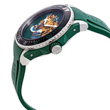  Shop Authentic Gucci Dive Tiger Green Dial Green Rubber Strap Watch For Men - YA136316 - Luxxuri