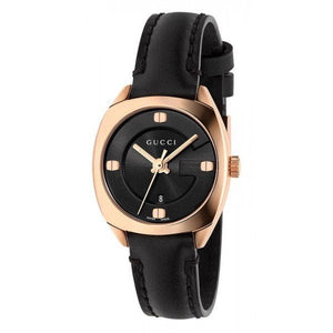  Shop Authentic Gucci GG2570 Quartz Black Dial Black Leather Strap Watch For Women - YA142509 - Luxxuri