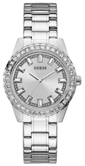  Shop Authentic Guess Sparkler Diamonds Silver Dial Silver Steel Strap Watch for Women - GW0111L1 - Luxxuri