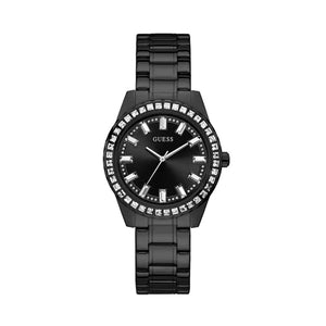  Shop Authentic Guess Sparkler Diamonds Black Dial Black Steel Strap Watch for Women - GW0111L4 - Luxxuri