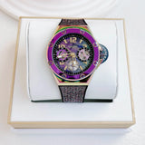  Shop Authentic Guess Multifunction Analog Purple Dial Black Rubber Strap Watch For Women - GW0620L4 - Luxxuri