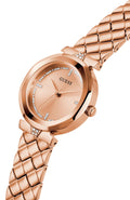  Shop Authentic Guess Rumour Quartz Rose Gold Dial Rose Gold Steel Strap Watch For Women - GW0613L3 - Luxxuri
